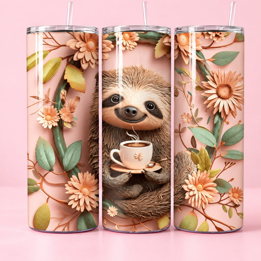 Coffee Sloth 20oz Tumbler